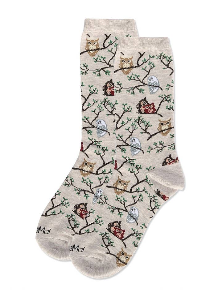 Infinity Classics International Inc. - Wholesale Socks - Women's - Women's Owls Bamboo Crew Socks