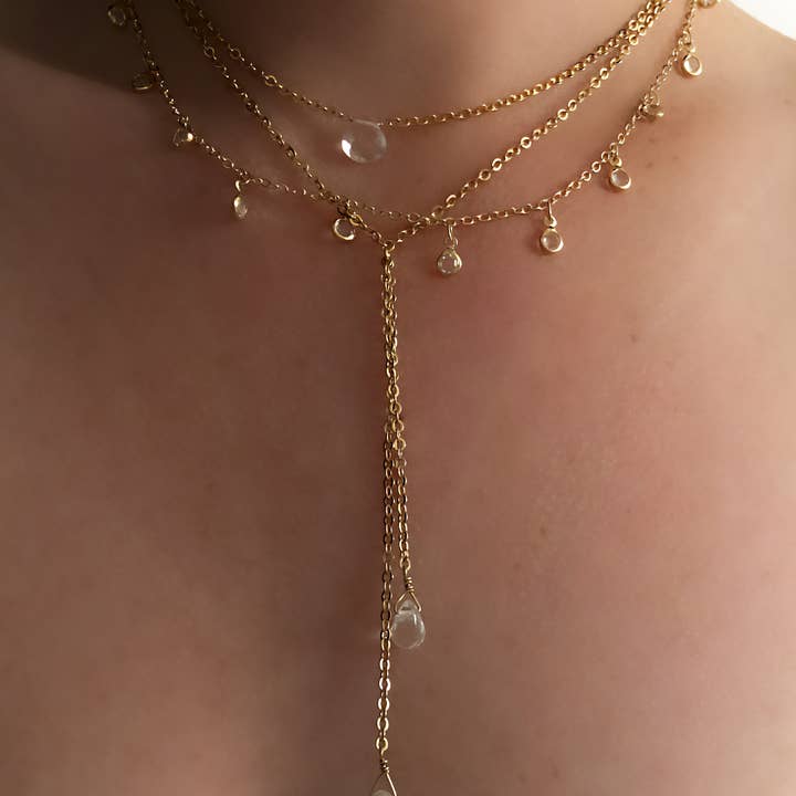 Gold SPARKLY NECKLACE for wholesale on Faire4