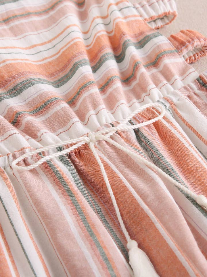 Dadati - Wholesale Overalls - Kids - Girl's striped mix jumpsuit with side slits