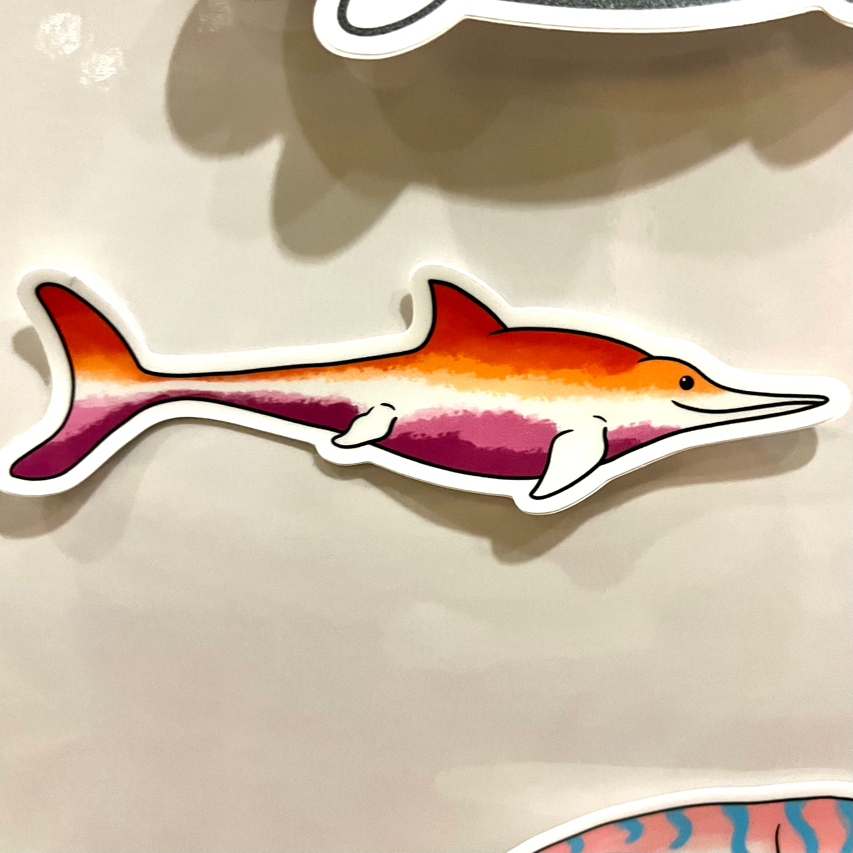 Saint Fax – wholesale Sticker – Pride Dinosaur Sticker: Sapph-Ichthyosaur2