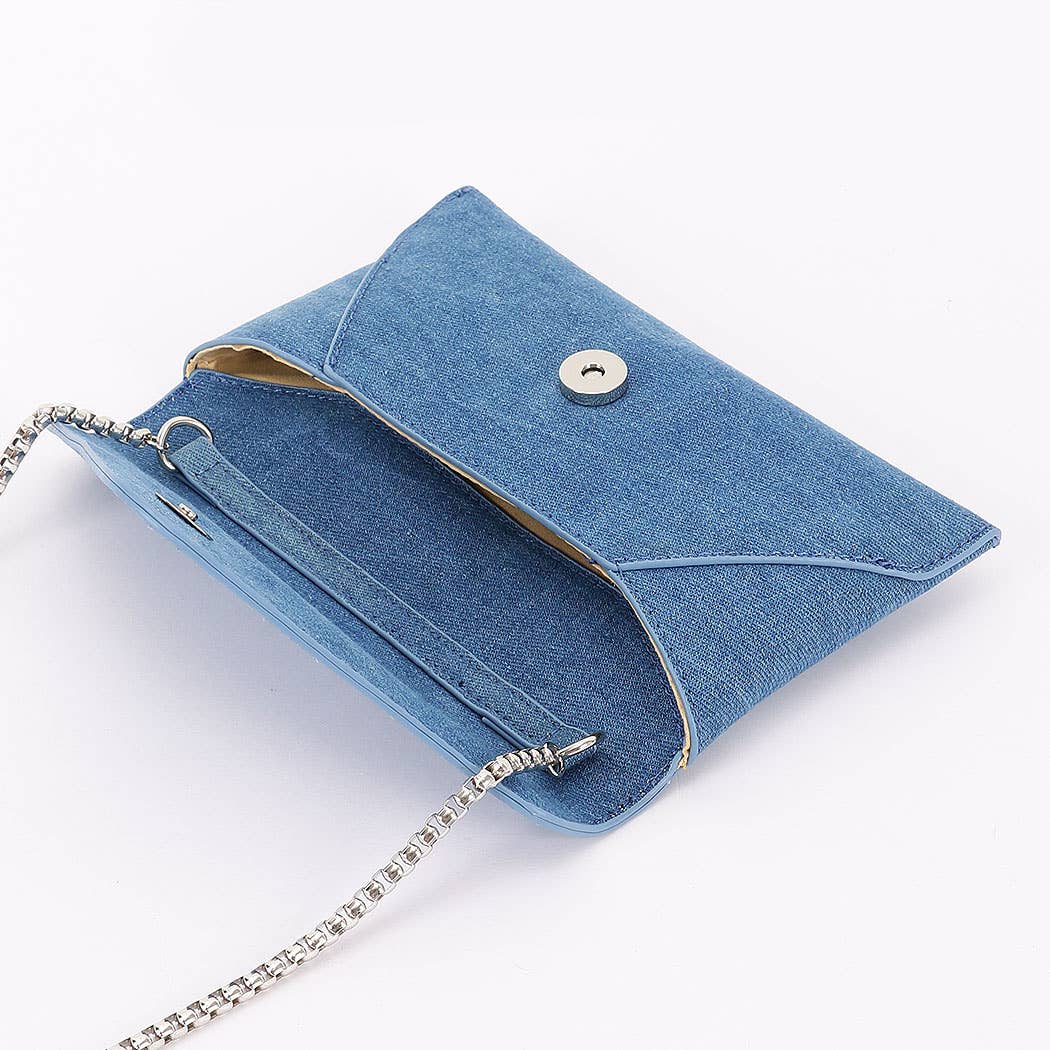 3AM BY H&D ACCESSORIES - Vente Pochette – femme - Pochette enveloppe en denim5