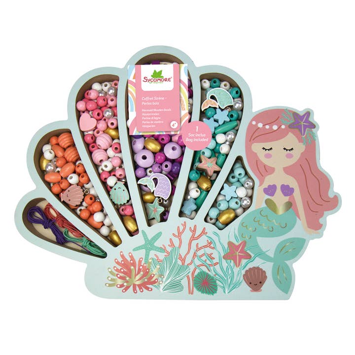 Sycomore LES PERLES MERMAID WOODEN BEADS for wholesale by BTL Diffusion UK LTD