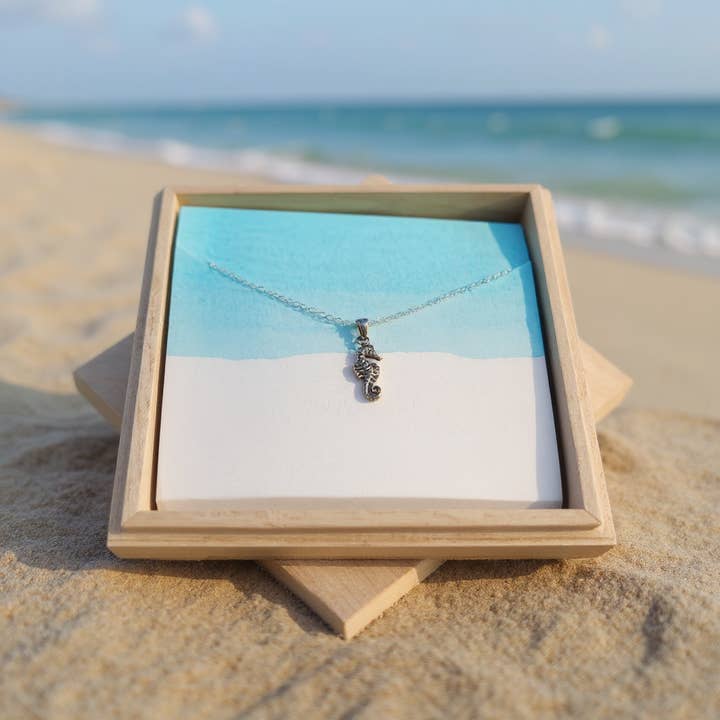 Sterling Silver Seahorse Necklace for wholesale by Yemaya Collections