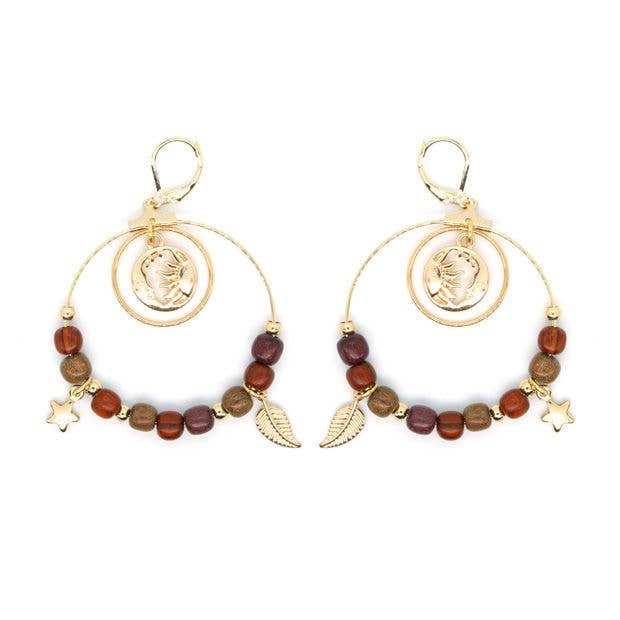 Monica vergulde oorbellen voor wholesale door Essenciel