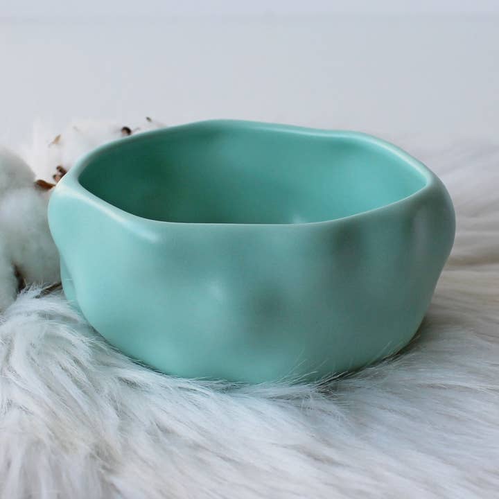 Handmade Deep Plate Cloud Turquoise 300 ml for wholesale by Pretty Plate