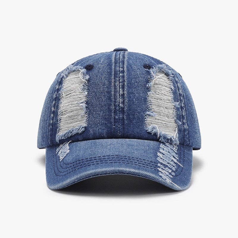 Sheer Trend - Wholesale Baseball Cap - Women's - Washed Soft Top Duckbill Cap With Distressed Edge1