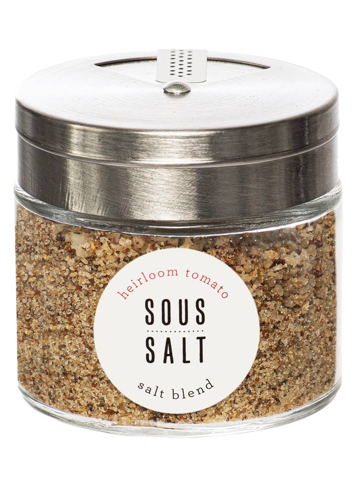 Grey Salt Heirloom Tomato - Salt Shaker for wholesale by Sous Salt