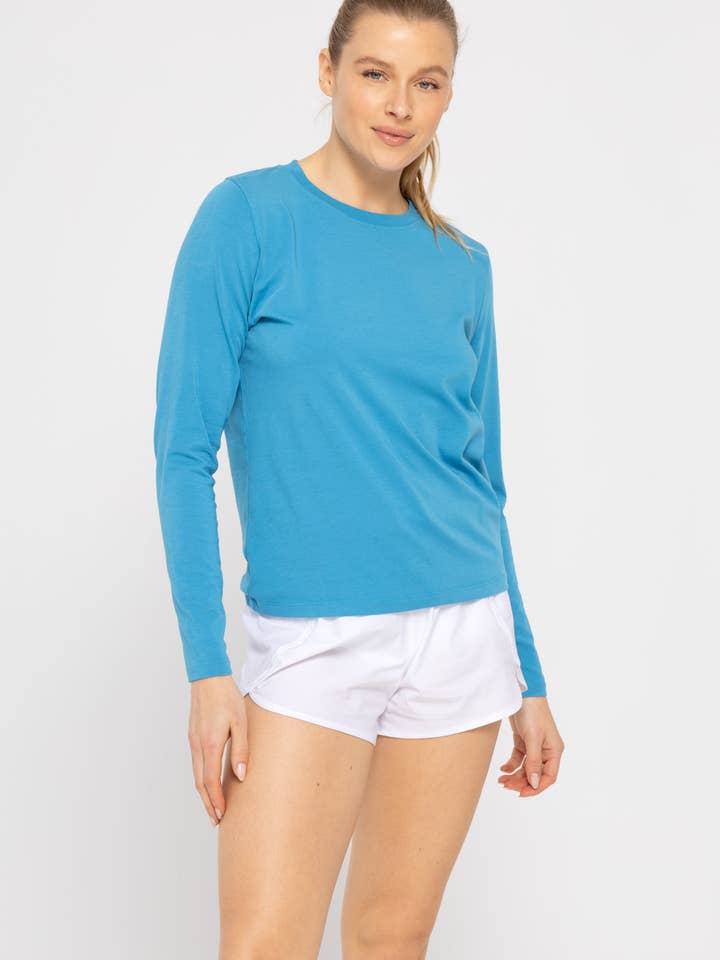 Mono B - Wholesale T-shirt (Zonder tekening) - Dames - Pima Bliss Boyfriend met lange mouwen0