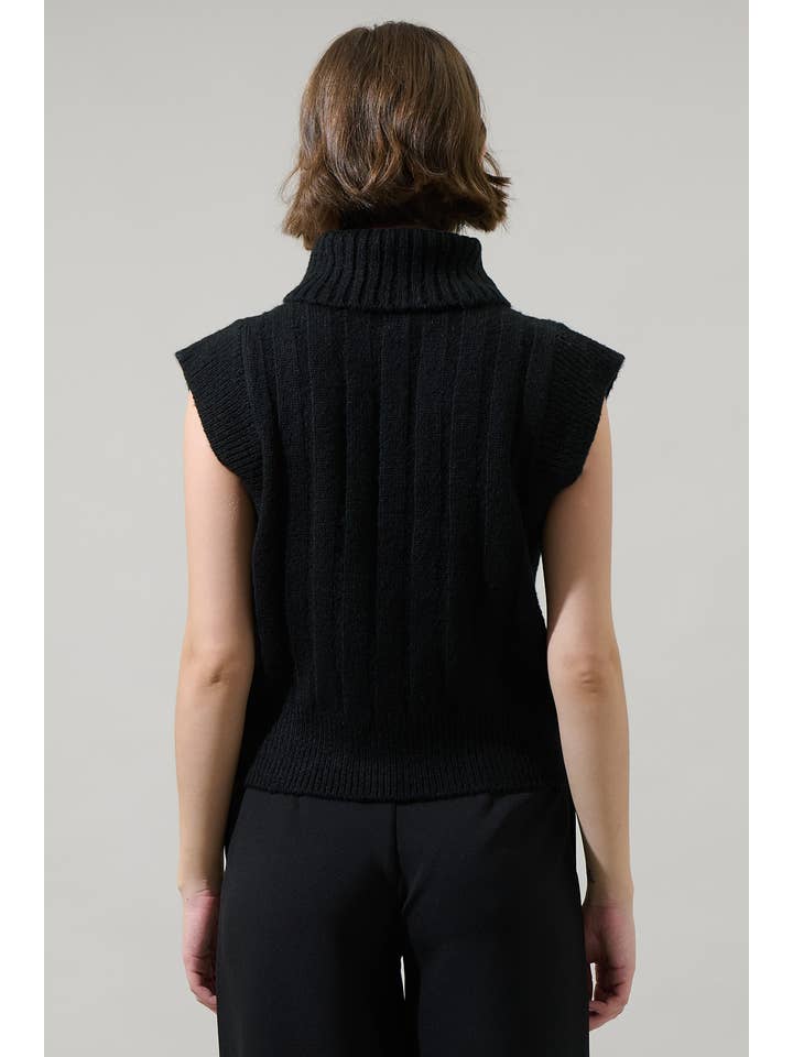 Sugarlips - Wholesale Knit Sweater - Women's - Anaya Turtle Neck Ribbed Sweater Top