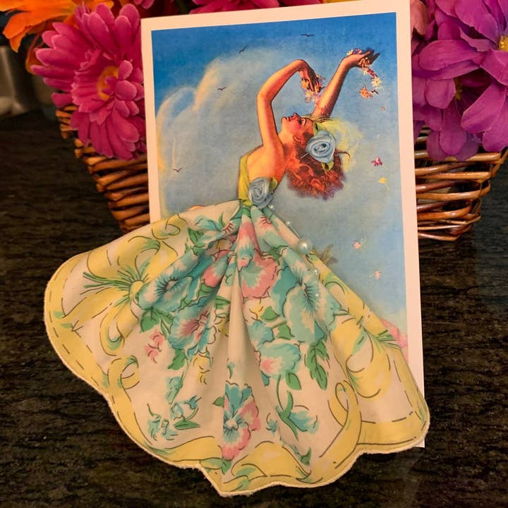 MOMENTS IN THYME - Vente Carte de vœux classique - Carte souvenir Art Déco Danse printanière