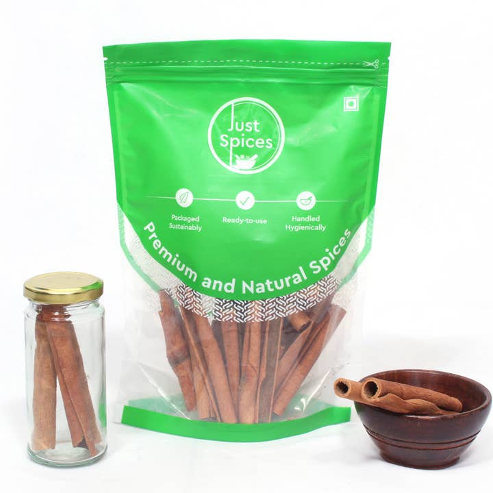 Just Spices Corporation - Venta al por mayor Especias secas - Canela en rama | Forma redonda | Especias enteras | Paquete de 5 libras
