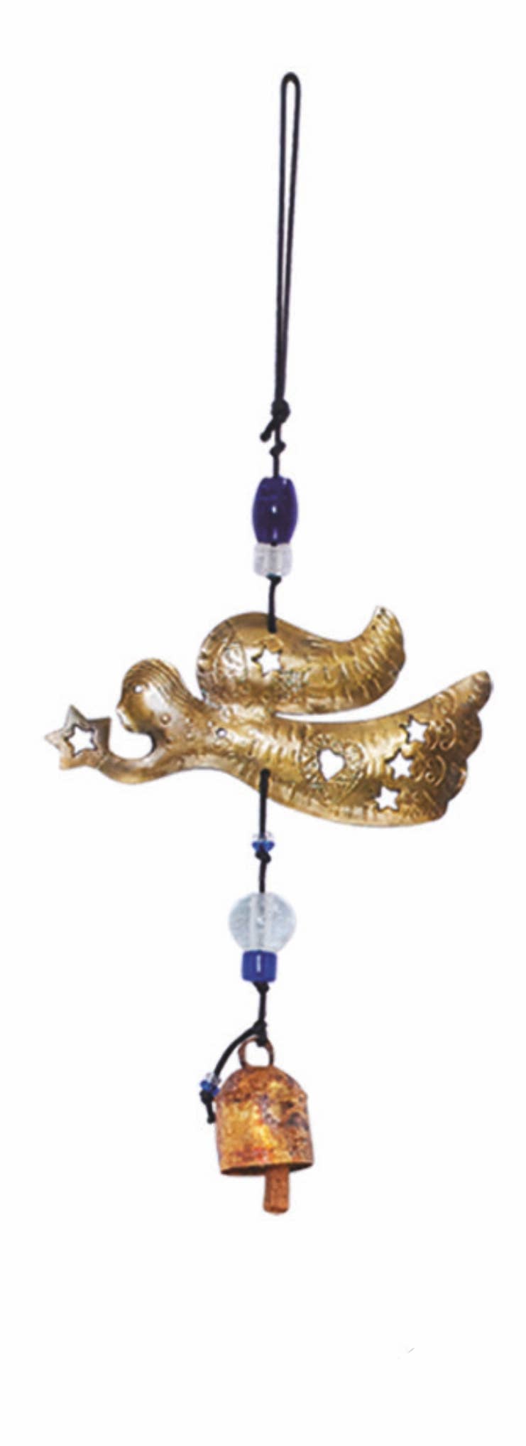 Moksha Imports – wholesale Vindspel – Fredens ängel/Singel/Pärlor & Klocka/Singel/Min.20