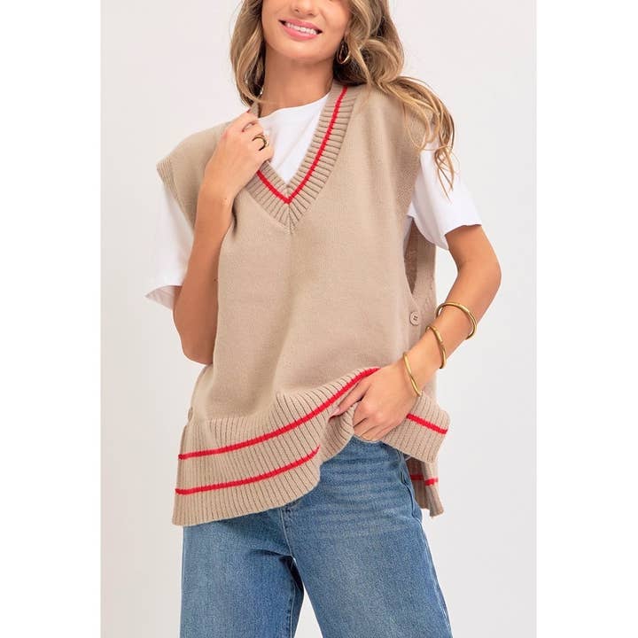 1820 EFFORTLESSLY ESSENTIAL KNIT TOP VEST for wholesale by Coloring You