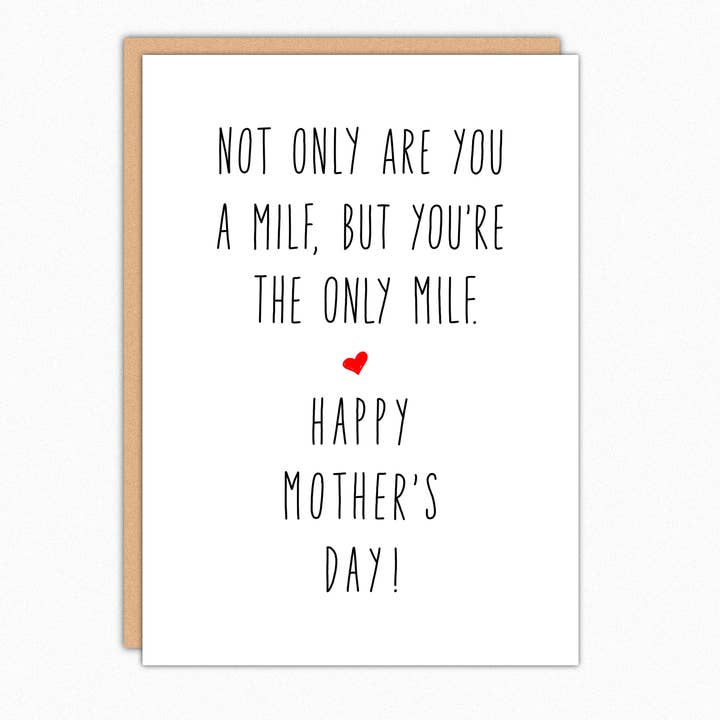 La seule carte de fête des mères MILF pour épouse pour la vente par In A Nutshell Studio