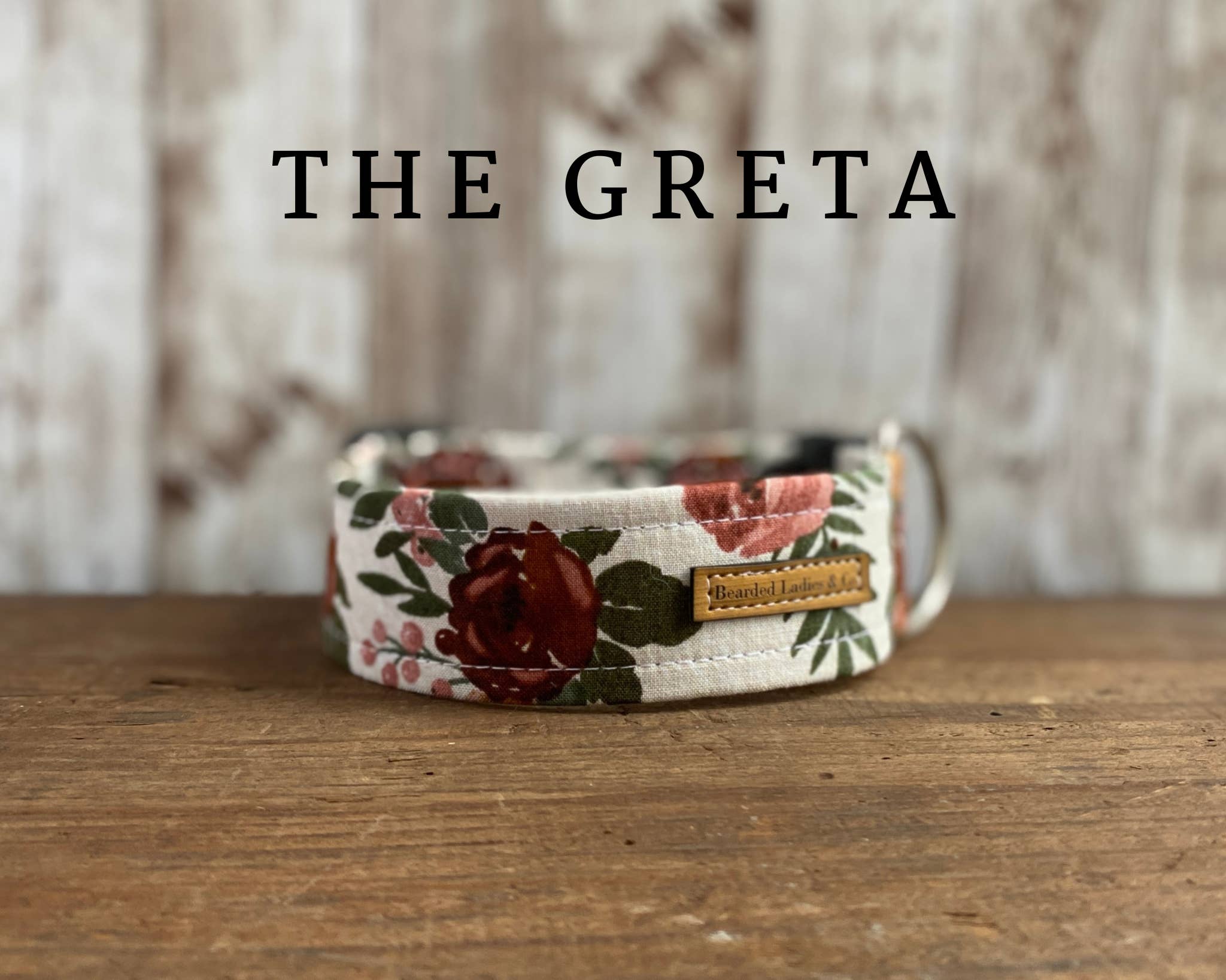 Bearded Ladies & Co - Wholesale Pet Collar - Dog - Vintage Roses Dog Collar