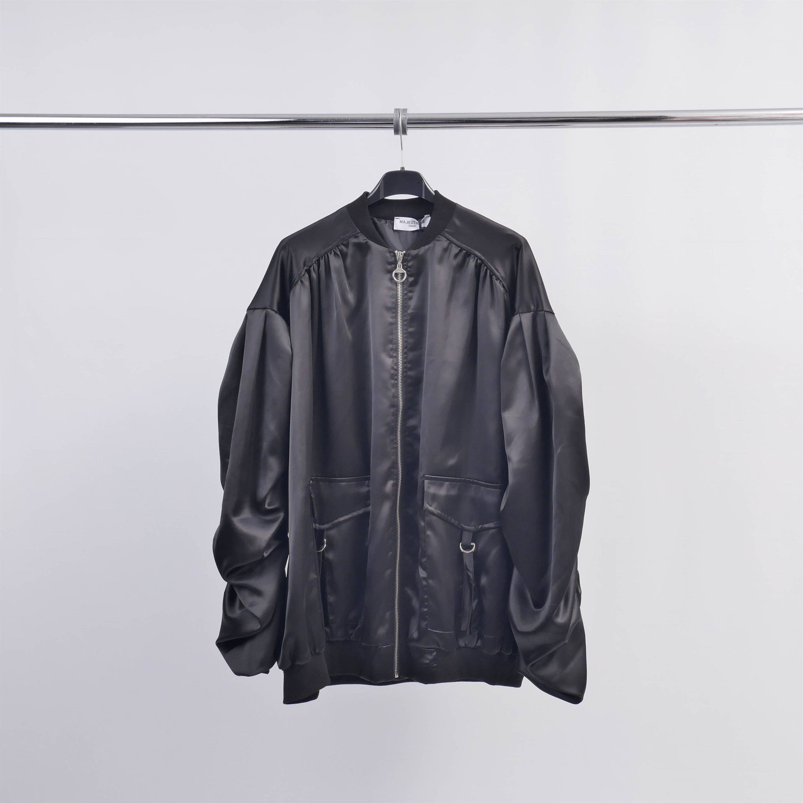 Cecile Wang - Wholesale Jacket - Women's - Satin Zip Jacket MJ840690