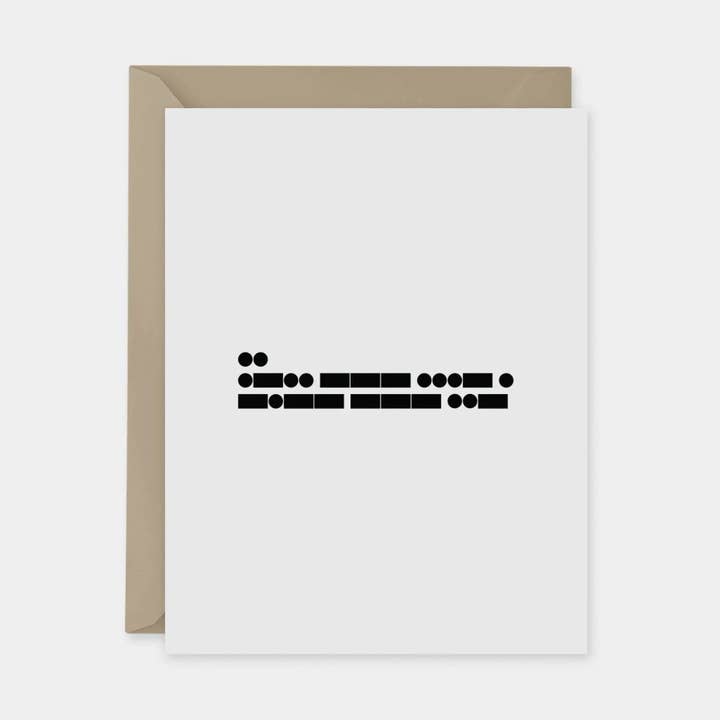 Morsekode "Jeg elsker dig" kort for engroshandel hos The Design Craft