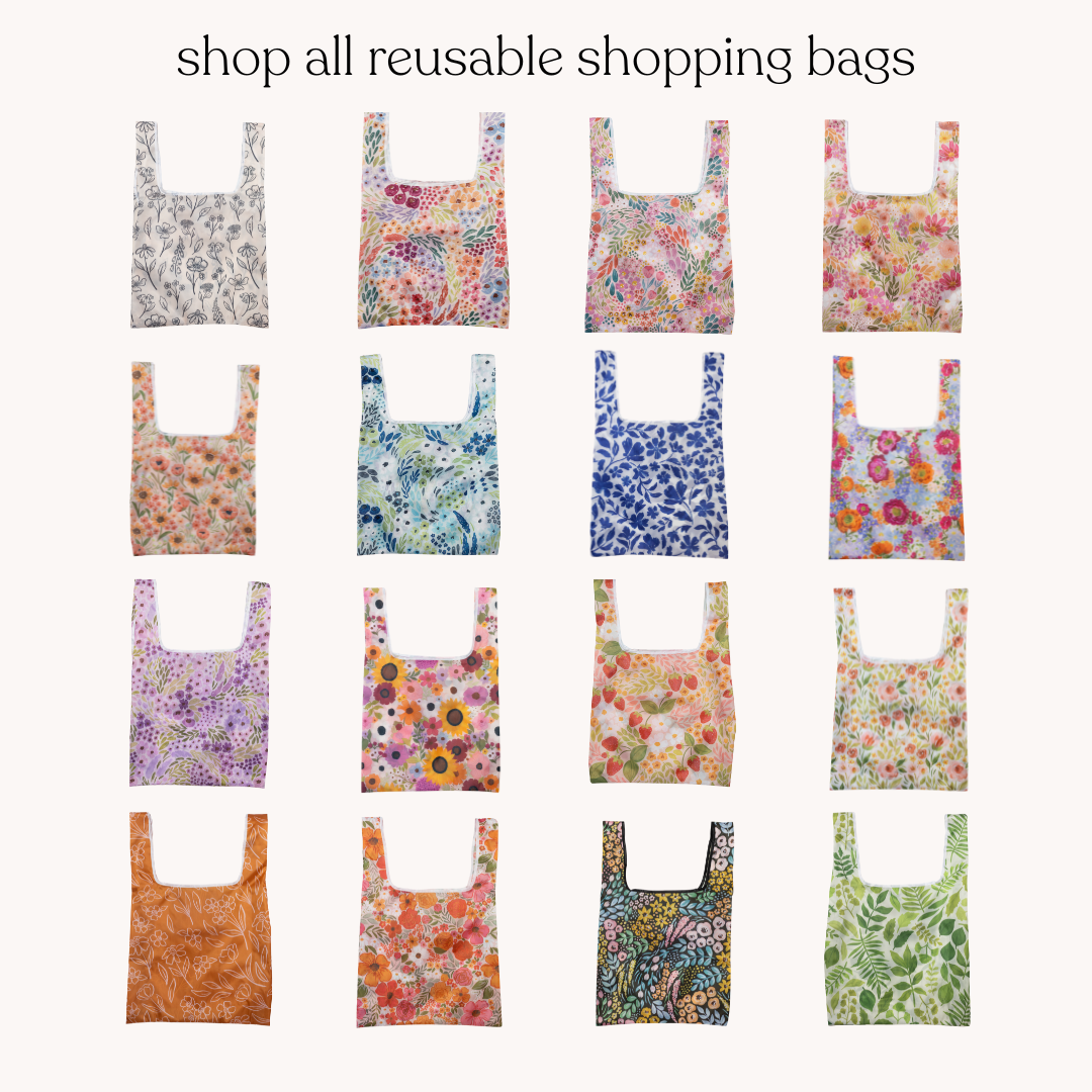 Elyse Breanne Design - Wholesale Grocery/Shopping Bag - Porcelain Floral Reusable Bag4