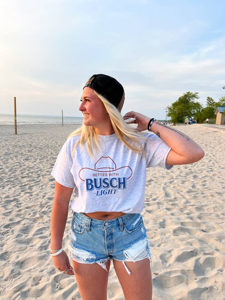 Better with Busch Light Tee for wholesale by Hides and Kinds