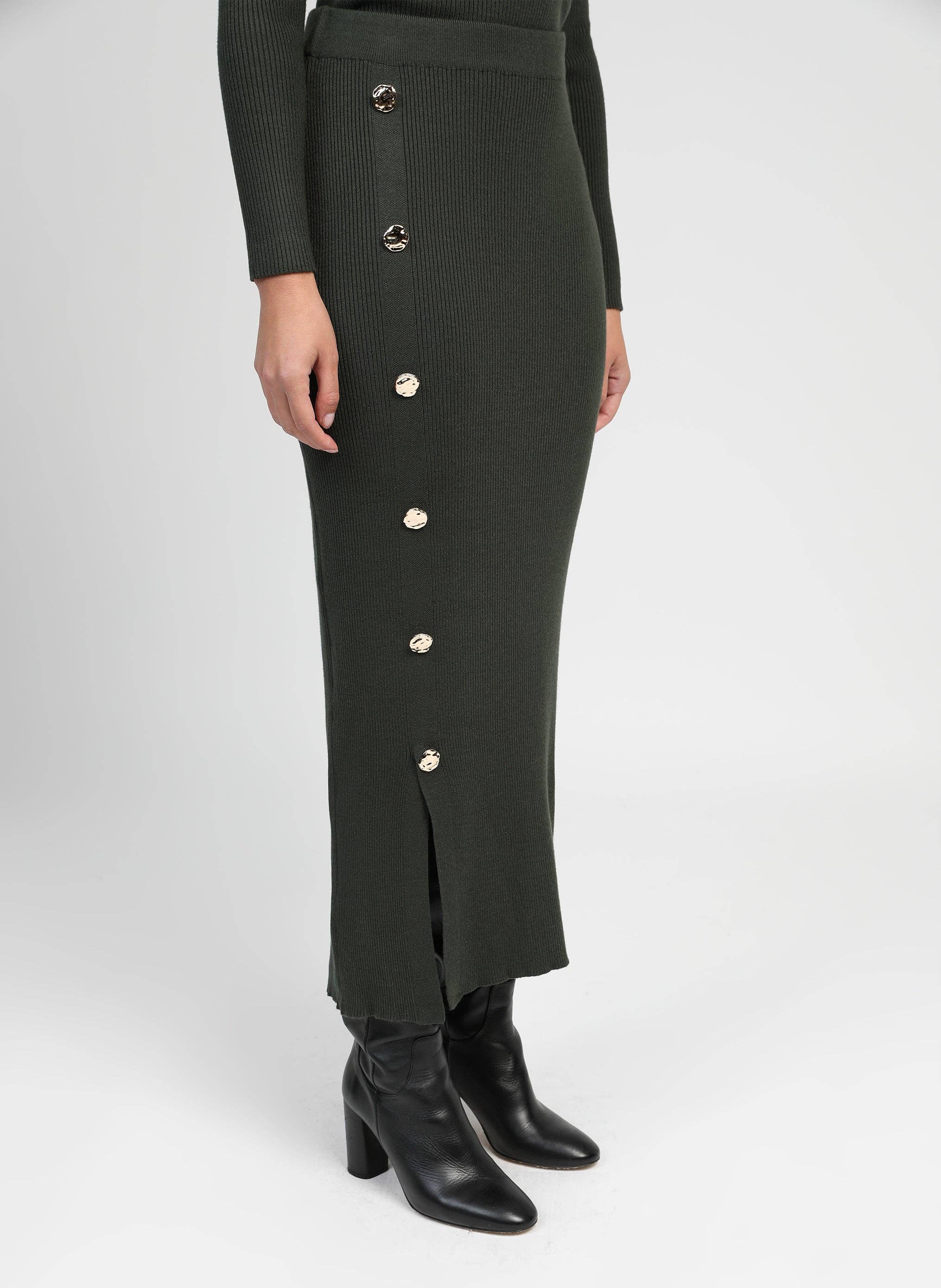 An'ge - Wholesale Skirt - Women's - NINI LONG SKIRT khaki3