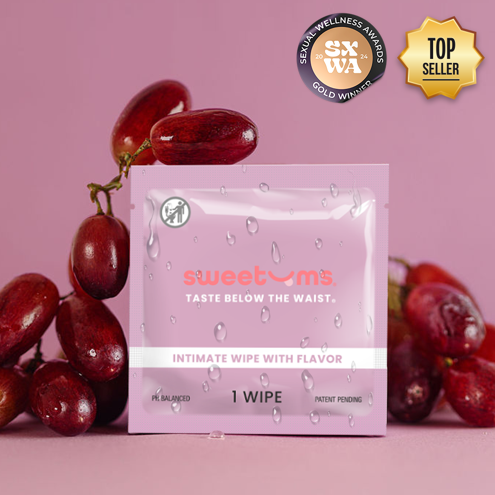 Sweetums - Wholesale Intimate Cleanser/Wipe - Grape Flavored Intimate Feminine Wipes Beauty Valentine's Da2