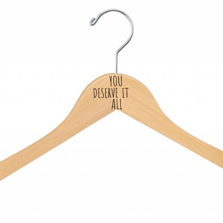 YOU DESERVE IT ALL - Positive hanger for wholesale by Maqoba