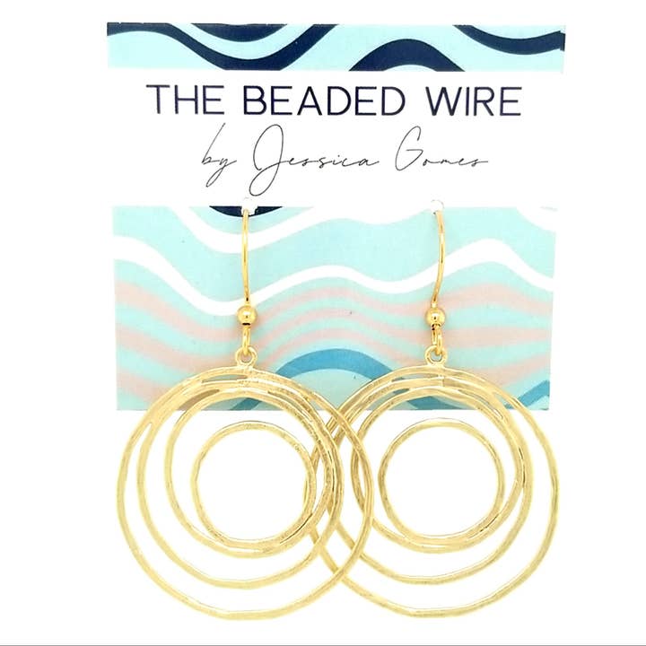 #MM49971-Abstrakt Rund- Guld för wholesale av The Beaded Wire Designs