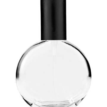 Best Bottles - Wholesale Perfume/Eau de Toilette - Clear Circle Glass Bottle - 15ml (Multiple Spray Colors)