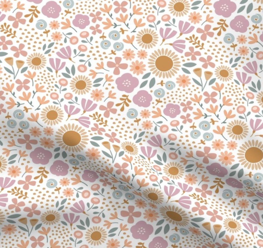 Bird & Bean® - Wholesale Sleepsuit - Baby -  Bamboo Pajamas - Bamboo Sleeper  - Spring Floral Daisy 7