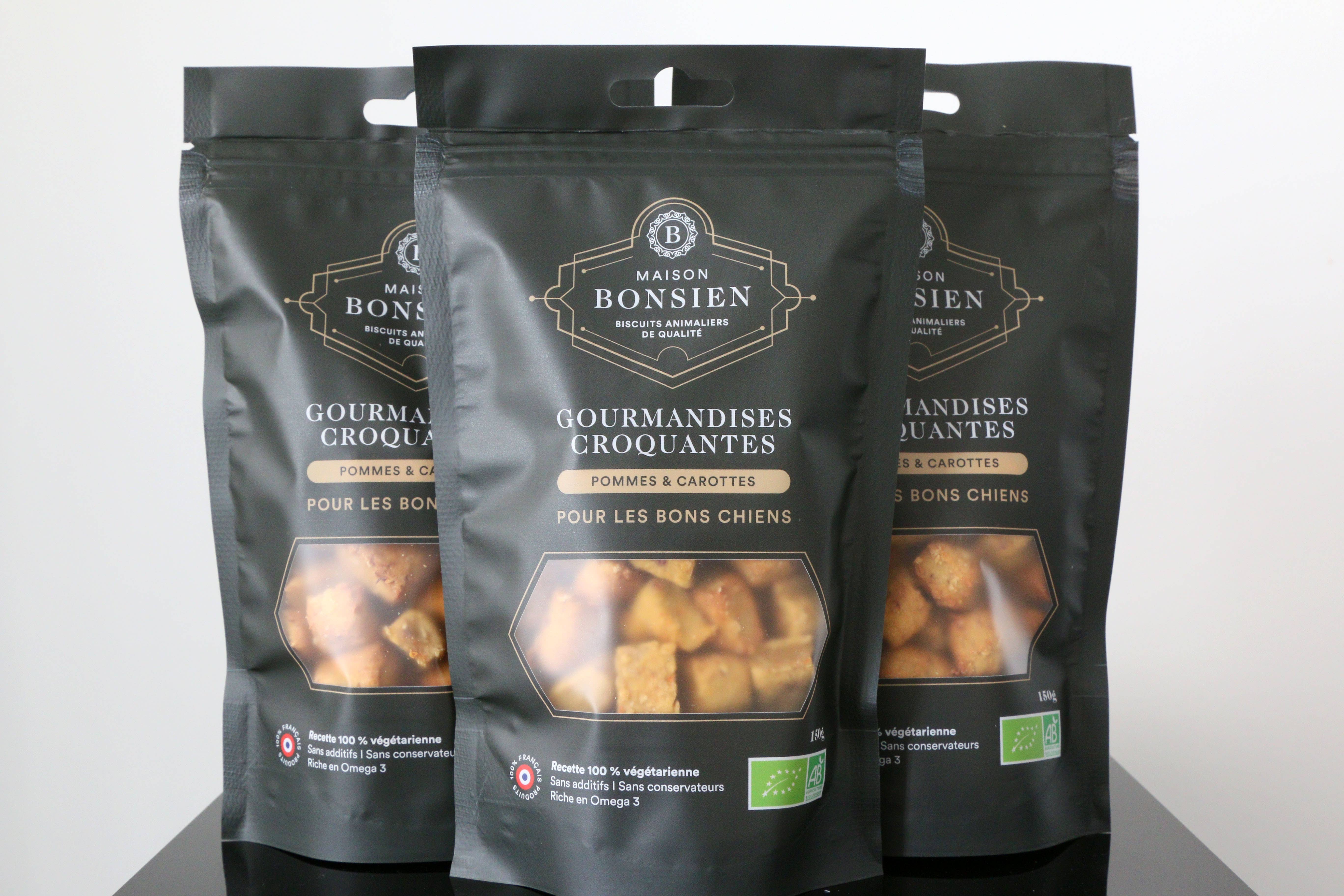 MAISON BONSIEN – Engroshandel Godbid - Hund – Sprøde godbidder til hunde med æble og gulerod2