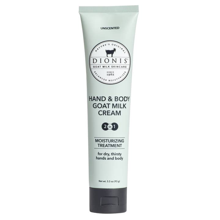 Dionis Unscented Hand & Body Goat Milk Cream, 3.3 oz for wholesale by Dionis Goat Milk Skincare