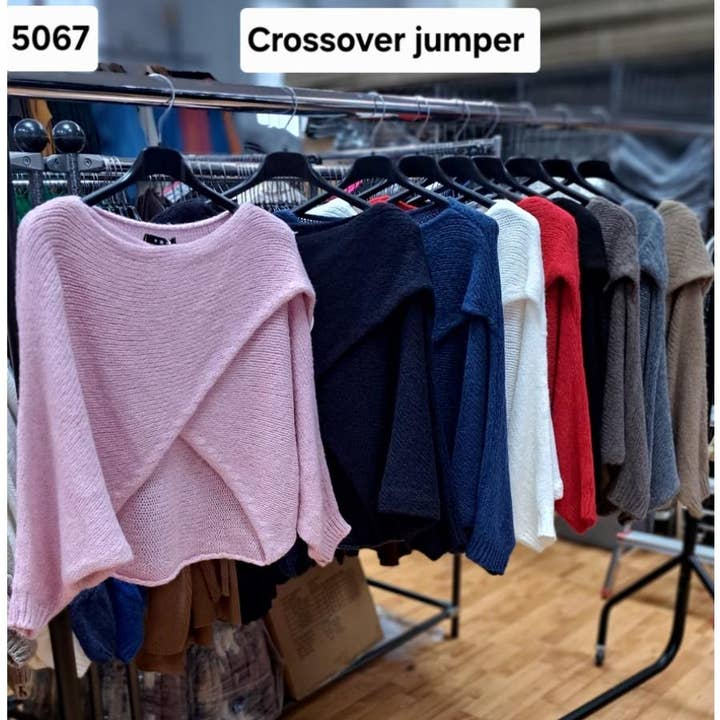 Fluffy crossover knit for wholesale by Paradiso Couture