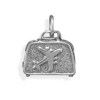 Oxidized Suitcase Charm for wholesale by Silver Stars Collection