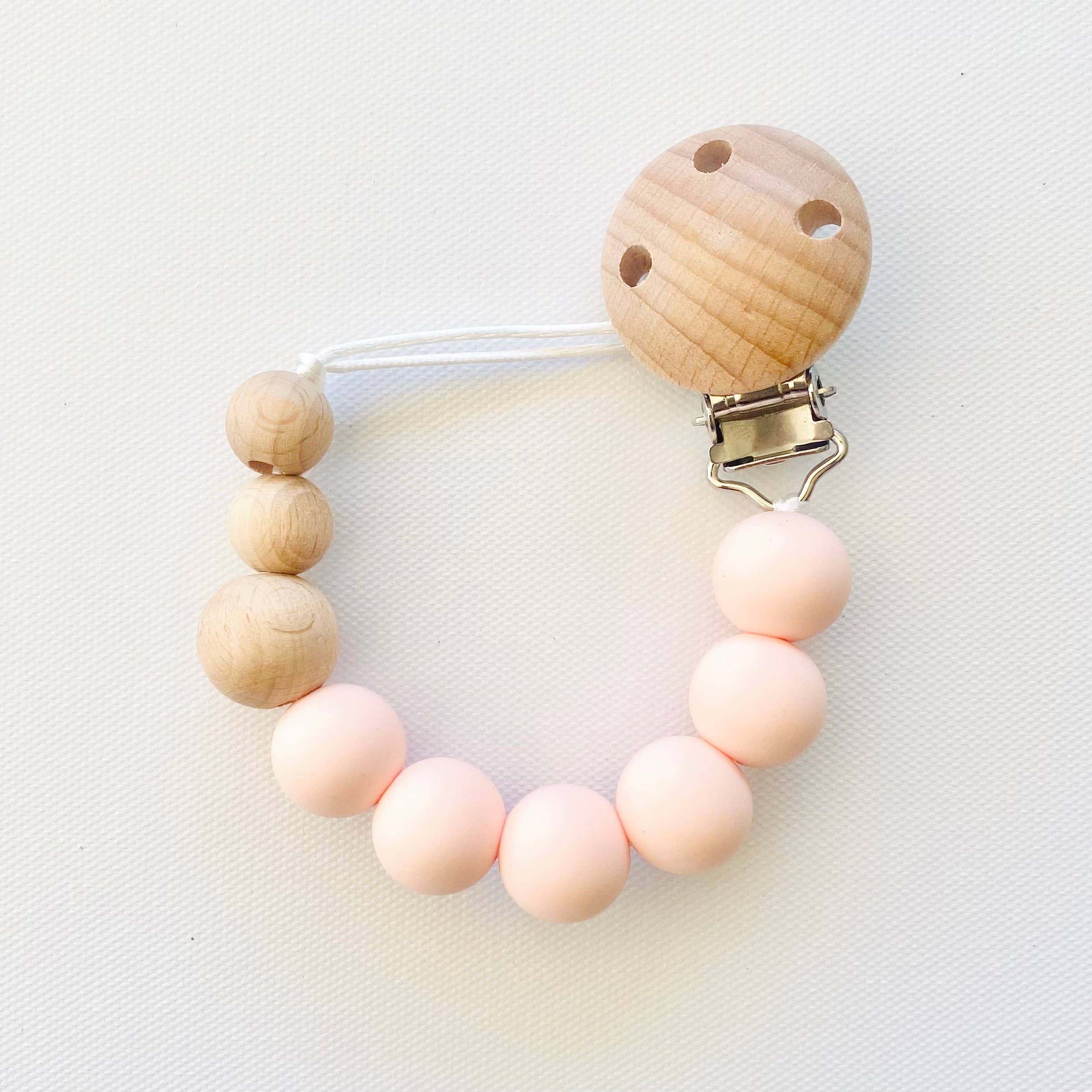 Cuddle Bug & Co - Wholesale Pacifier clip – Baby - Mini & Me Luxe Dummy Chain Marshmallow1