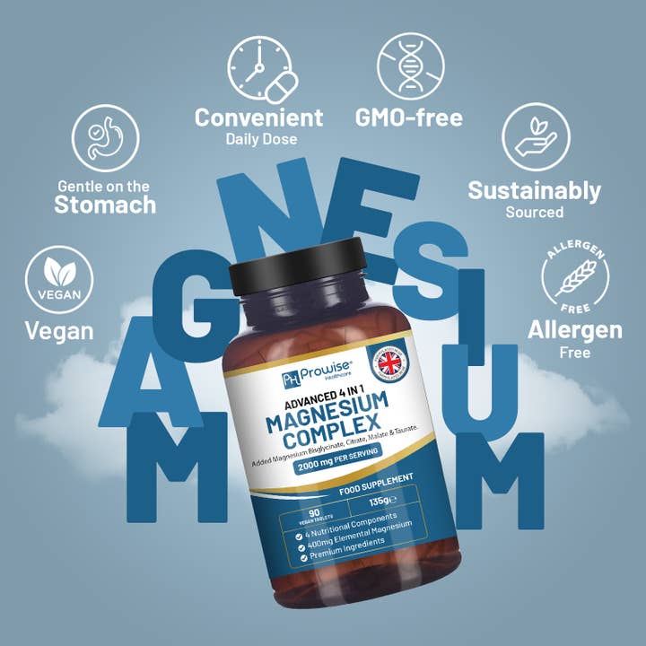 Prowise Healthcare - Wholesale Oral Supplement/Vitamin - Magnesium Glycinate Complex - 90 Vegan Tablets - by Prowise