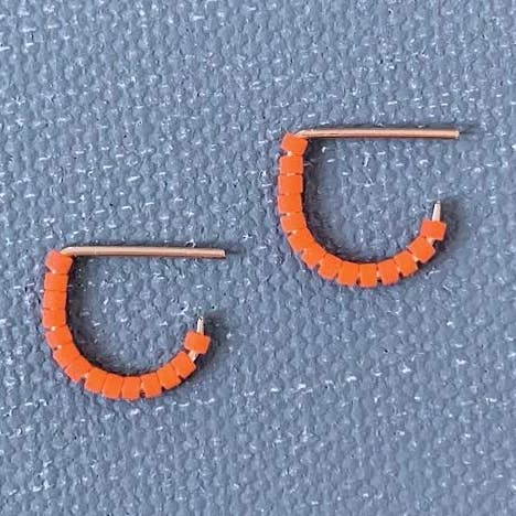 Tiny Huggie in Bold Marigold for wholesale by Alice Rise