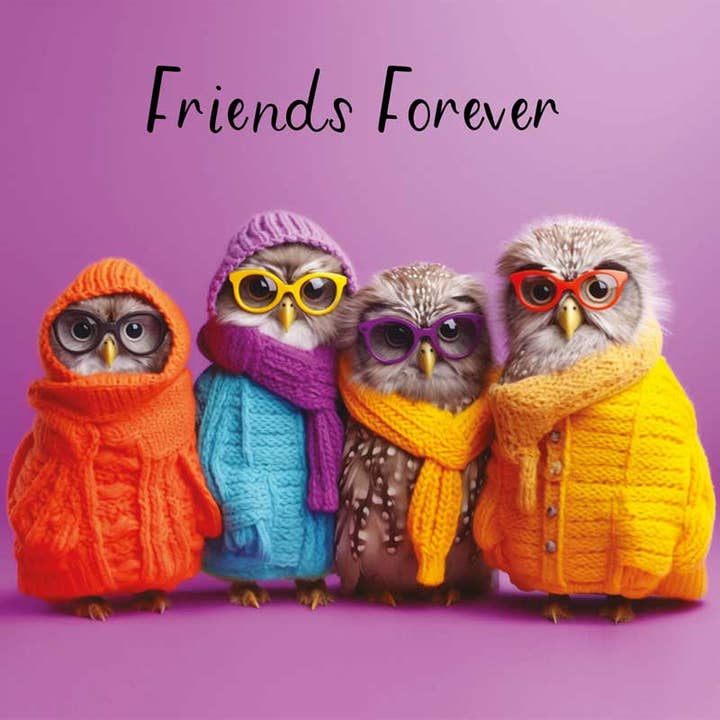 Friendship Card - Owls for wholesale by Hammond Gower Publications Ltd