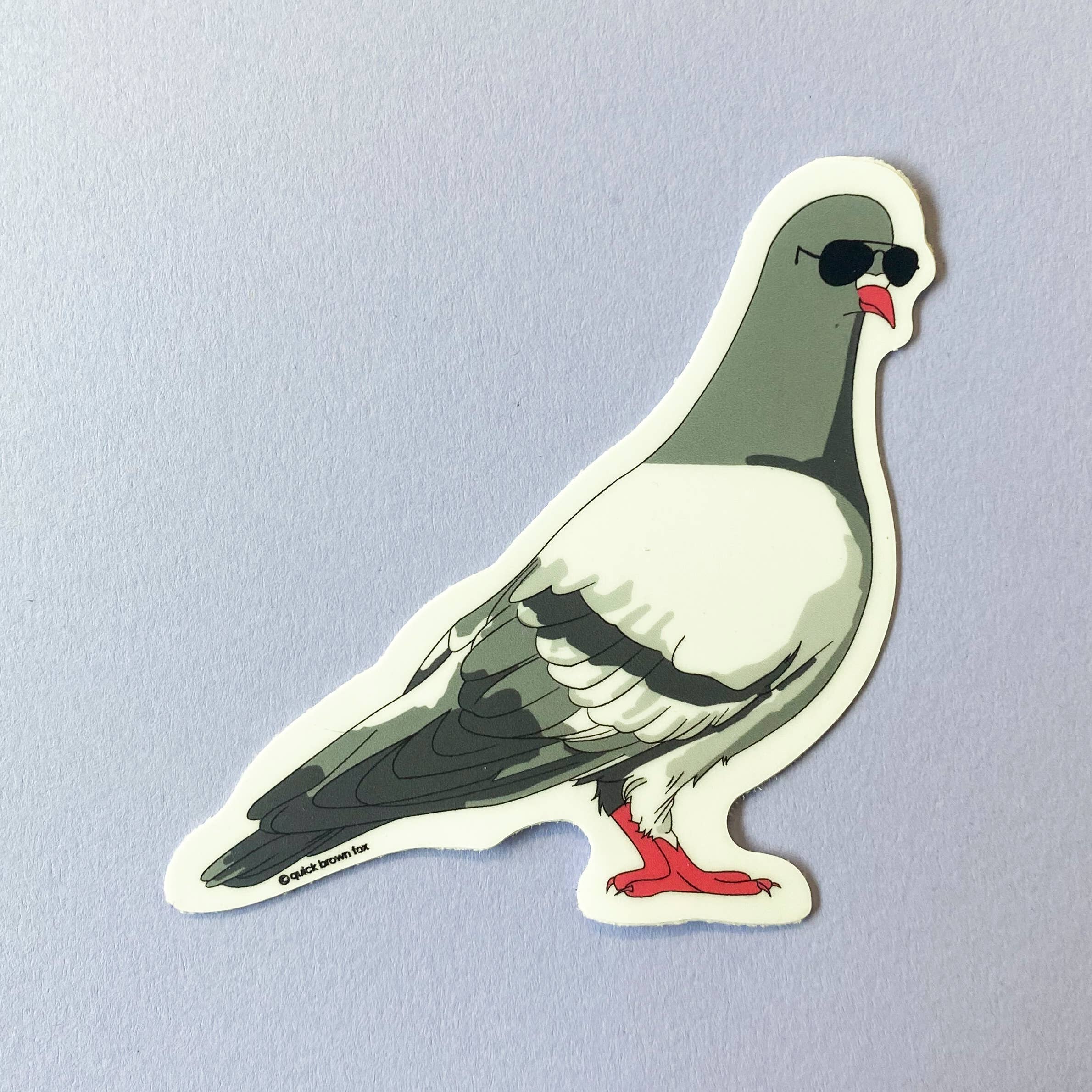 Quick Brown Fox Letterpress - Wholesale Sticker - Pigeon Sticker - Vinyl Sticker1