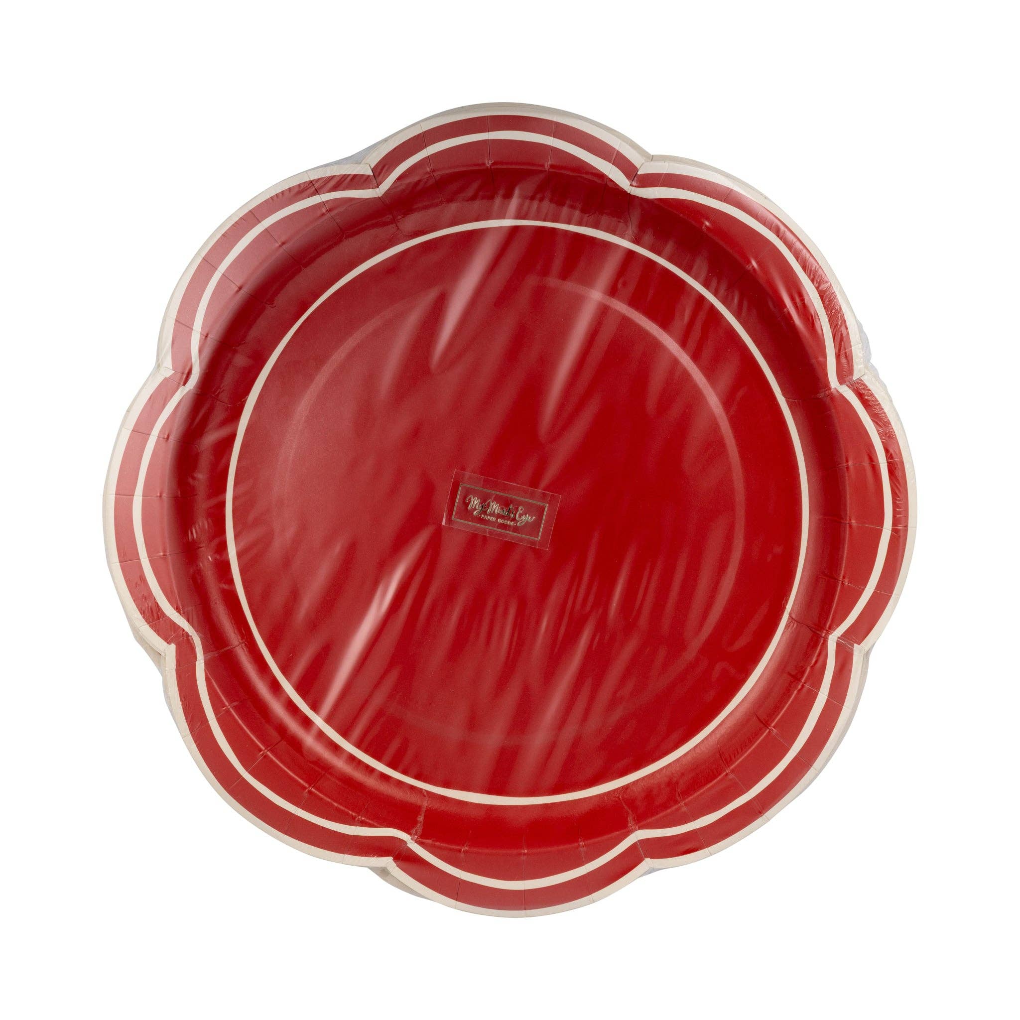 My Mind’s Eye - Wholesale Kartonnen bordje - PEM1242 - Rood Gekarteld Crèmekleurig Gestreept Bord4