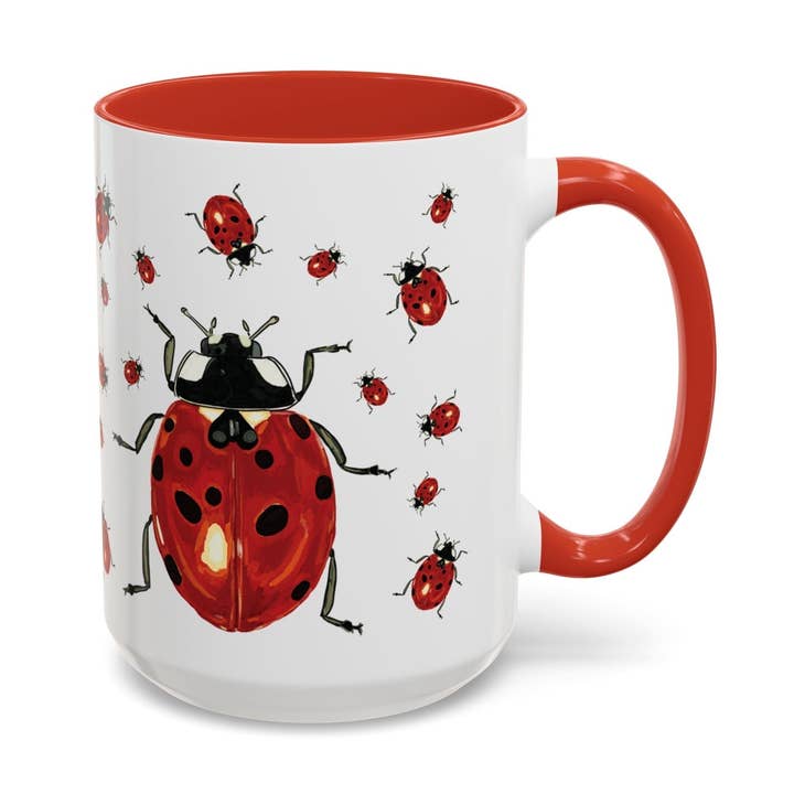 Blue Cava - Wholesale Coffee Mug - Ladybug Two Tone Ceramic Mug (11oz & 15oz)8
