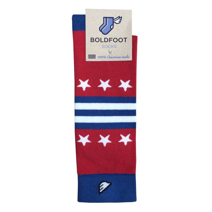 Statsmand - Rød. Amerikansk Made Stjerner og Striber Kjole/Casual USA F for engroshandel hos Boldfoot Socks
