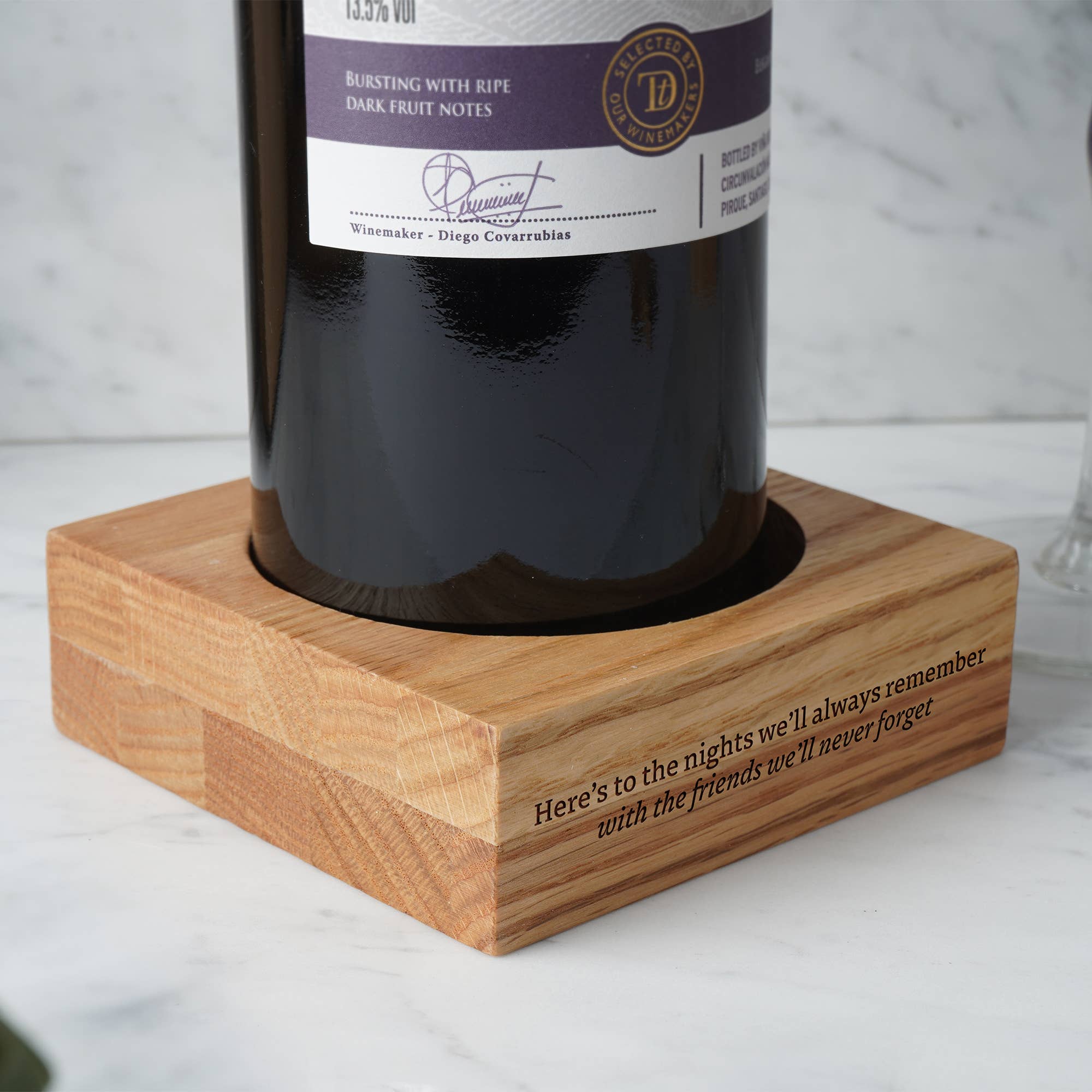 CGB Giftware - Venta al por mayor Botelleros - Soporte para Botellas de Vino de Roble 'Perfect Pairing' en Caja de Regalo0