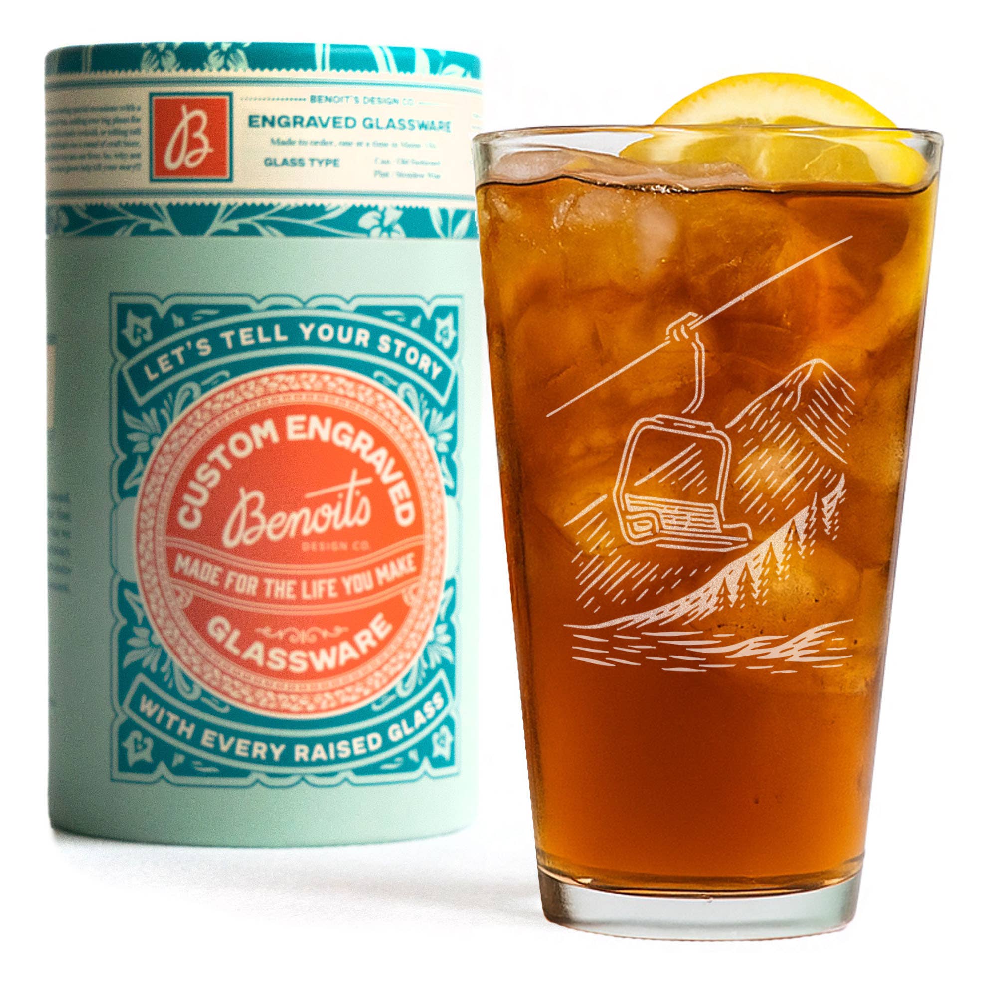 Benoit's Design Co. - Wholesale Cocktail/Liquor Glass - Chairlift Drinking Glasses3