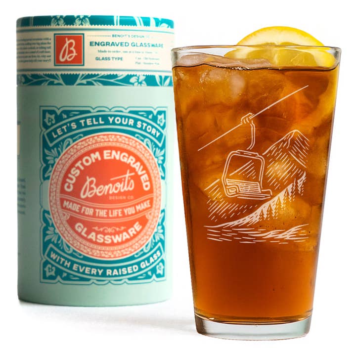 Benoit's Design Co. - Wholesale Cocktail/liquor glass - Chairlift Drinking Glasses3