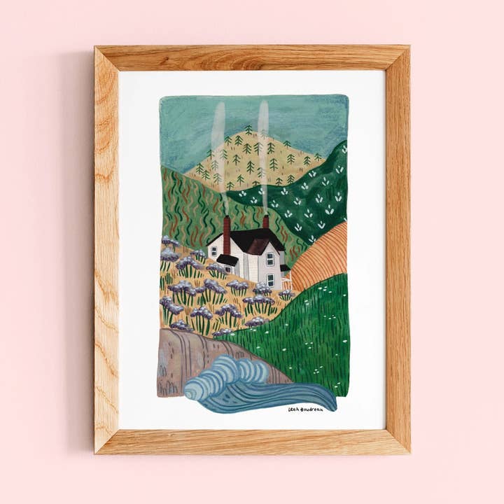 Little Home on the East Coast - Art Print for wholesale by Leah Bees Creations