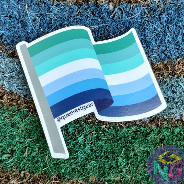 Schwuler MLM-Flaggenaufkleber für den Großhandel von Gay Nerd Goods