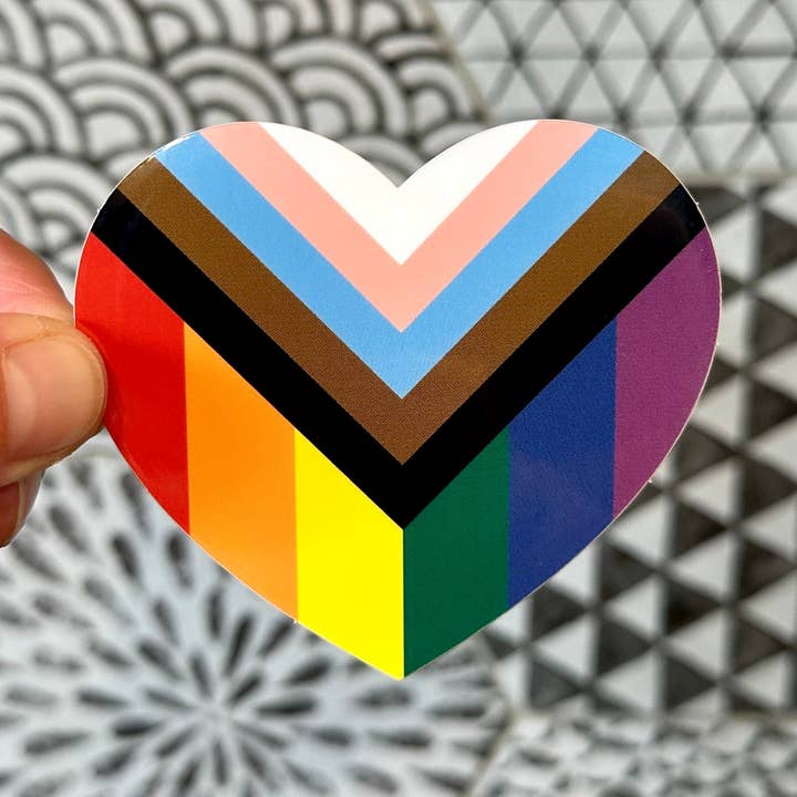 Pride Heart Sticker for wholesale by KP General Store