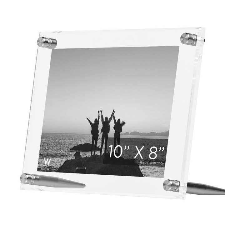 8x10" Acrylic Bevel Tabletop Float Frame for wholesale by Wexel Art