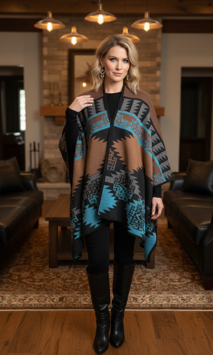 Türkis & Braun RN-902 Tag-zu-Nacht Wendeumhang für den Großhandel auf Faire0