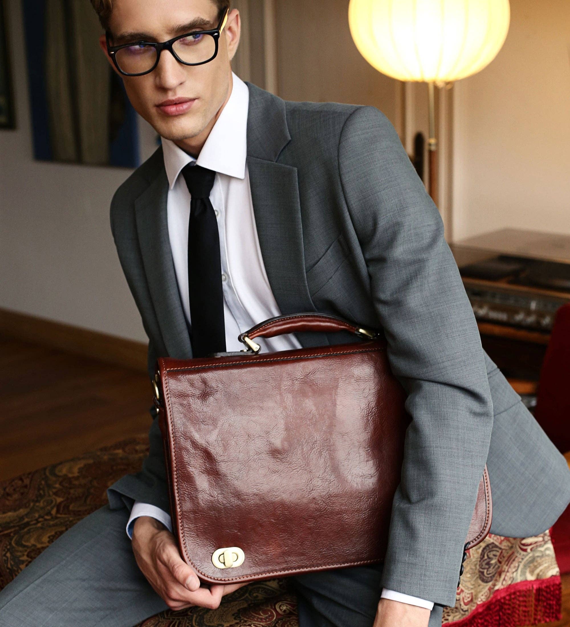 Time Resistance - Venta al por mayor Bolsa de portátil - Hombre - Maletín de Cuero para Portátil - Ilusiones1